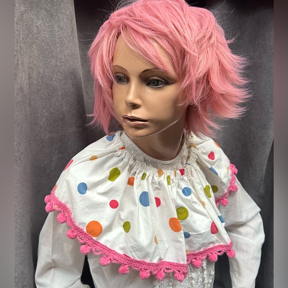 Vintage | Accessories | Vintage Polka Dot Clown Costume Ruffle Collar ...